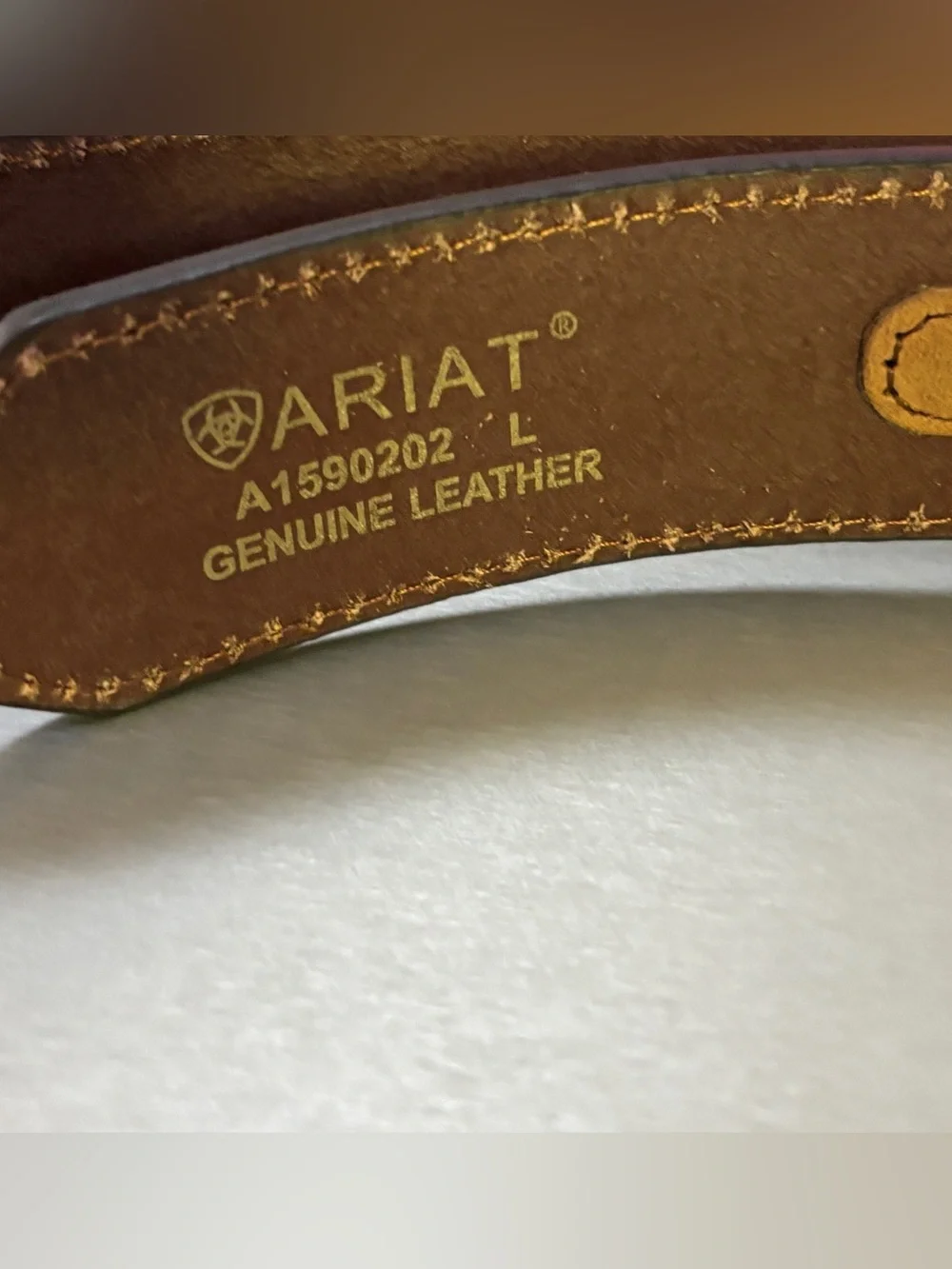 Ariat Brown Genuine Leather Belt with buckle L